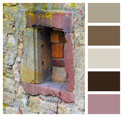 Sandstone Old Stone Wall Window Architecture Wall Vintage Bricks Image